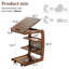 Table d'appoint roulante en forme de C avec bureau inclinable réglable et rangement