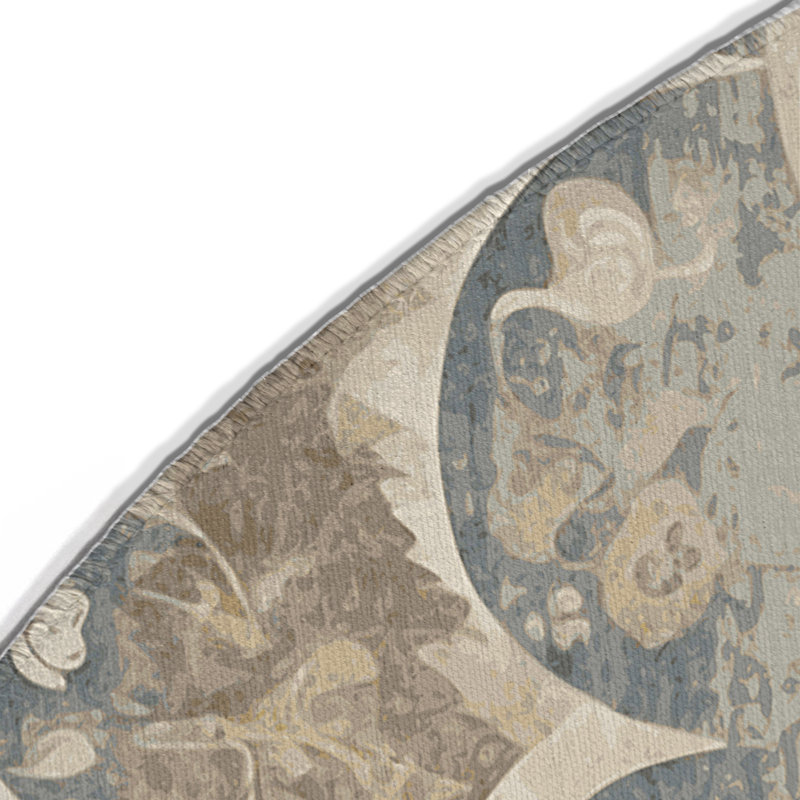 Perky Wiggle Indoor And Outdoor Area Rug, Rond 5 pi