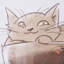 «Coffee Cat III a», toile texturée embellie à la main-1546391756