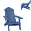 Chaise Adirondack réglable avec porte-gobelet, chaise toutes saisons pour terrasse (bleu)-1477968559