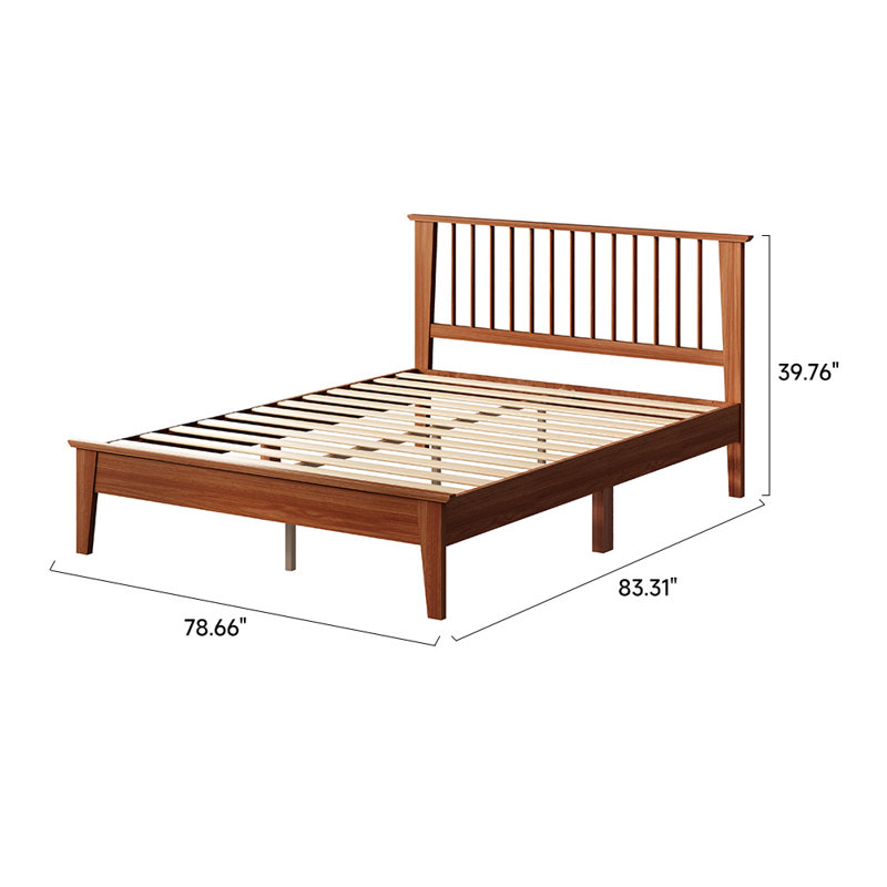 Solid Wood Platform Bed, King