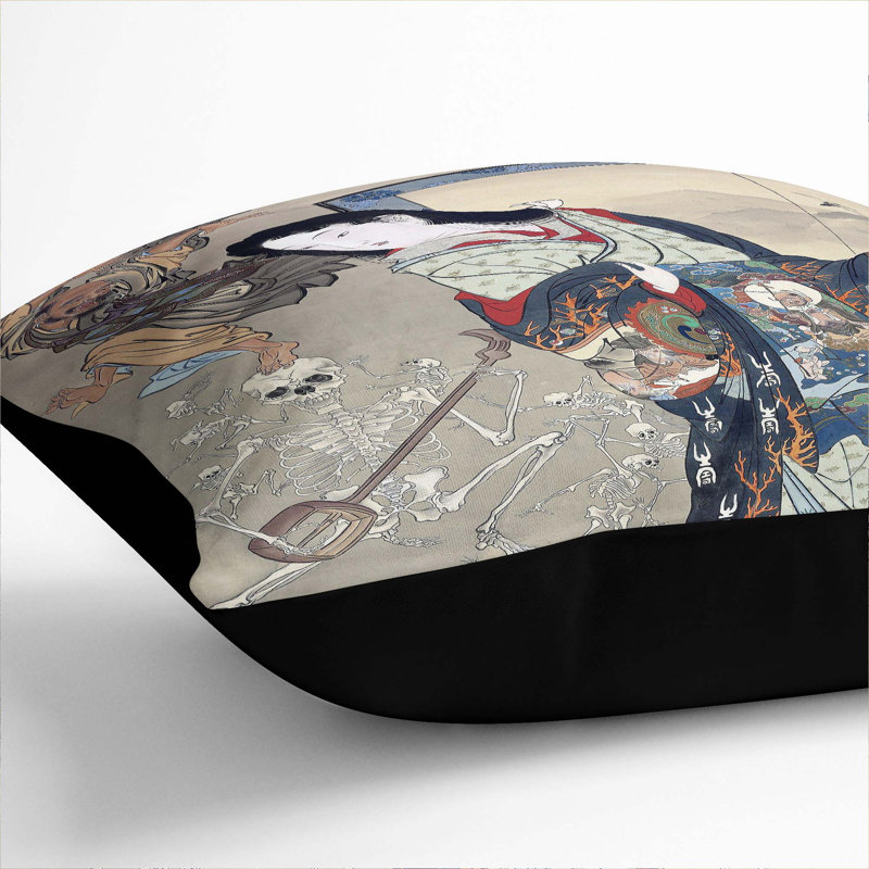 Square Throw Cushion, 40cm H x 40cm W x 15cm D, Black