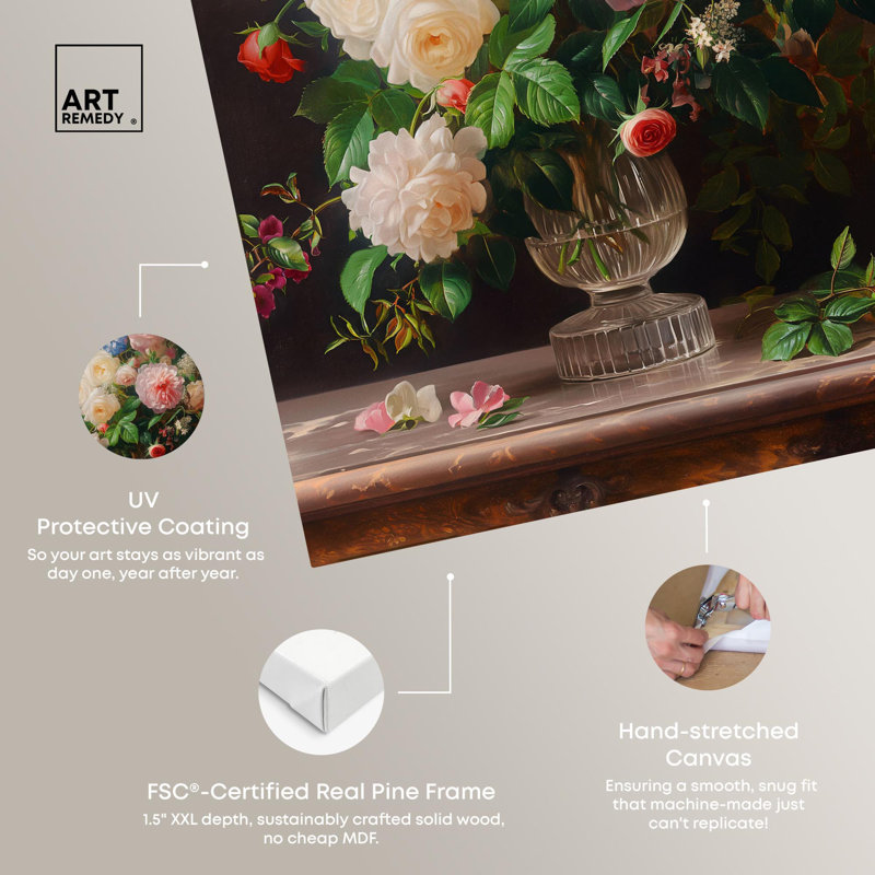 Art, art floral, nature morte, toile, fleurs de nostalgie, H 45 po x l 30 po, Toile tendue