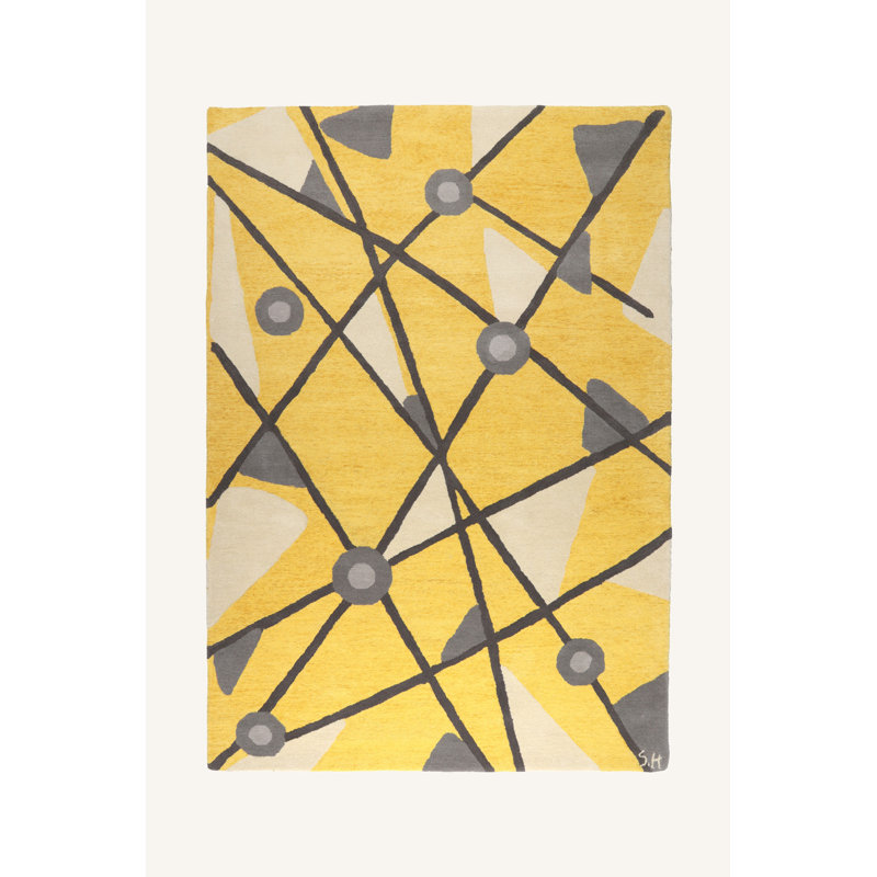 Checo Abstract Wool Hand Woven Area Rug, Rectangle 200 x 290cm