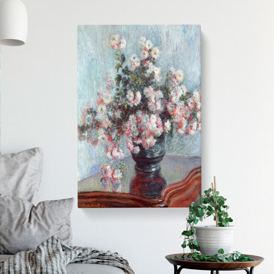 Chrysanthemums by Claude Monet - Wrapped Canvas