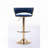 Swivel Height Adjustable Mechanical Lifting Velvet Bar Stools