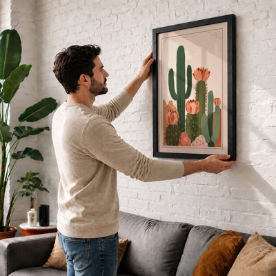 Cacti in Bloom Botanical - Framed Print