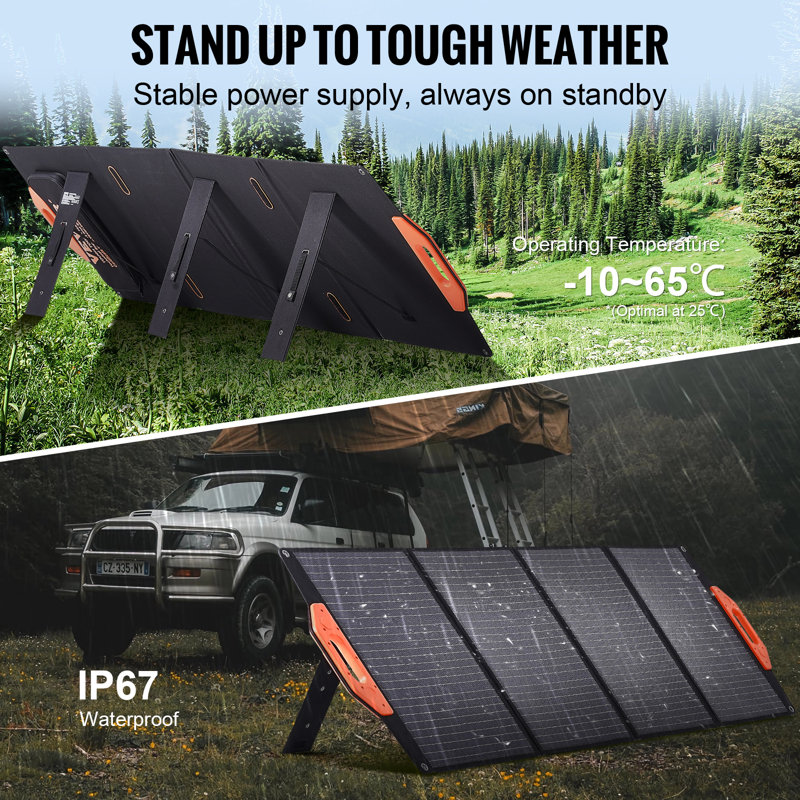 VEVOR Portable Solar Panel 120W Solar Charger kit