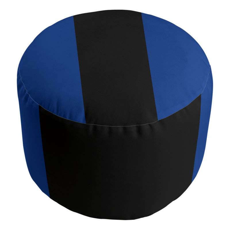 Repose-pieds cubique à rayures 21" durham basketball, Bleu / noir / bleu