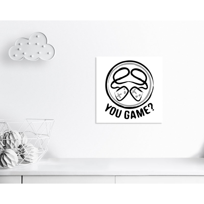 Décoration murale pour enfants avec emblème de jeu, H 24 po x l 24 po x P 1,5 po, Toile