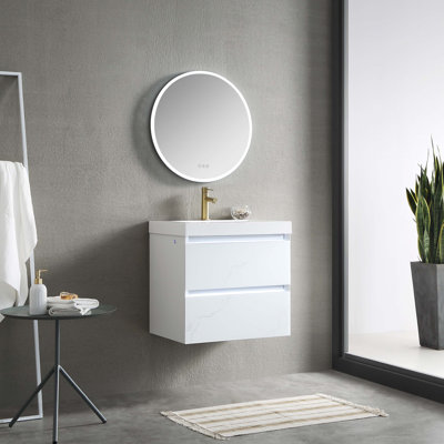 Fahriye 23.56'' Single Bathroom Vanity with Acrylic Top