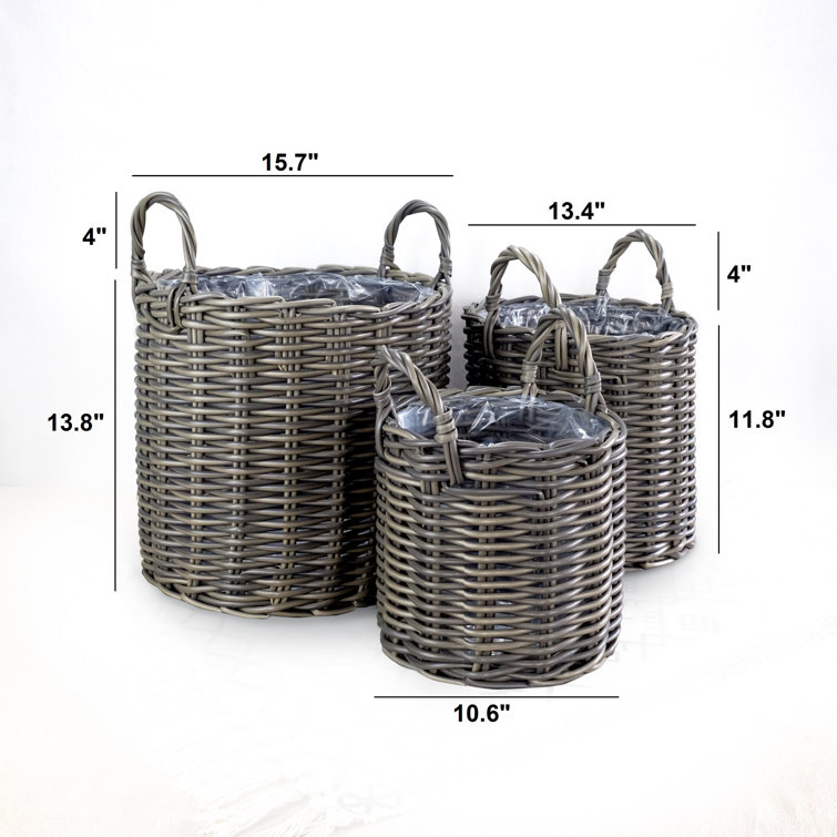 Fine Quality Small Woven Smooth Wood Basket w/Wooden Handle Home Decor/  Gift 71