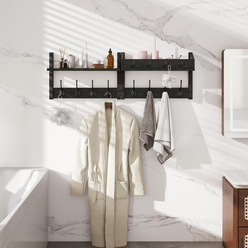 Wood Wall Organizer, Black