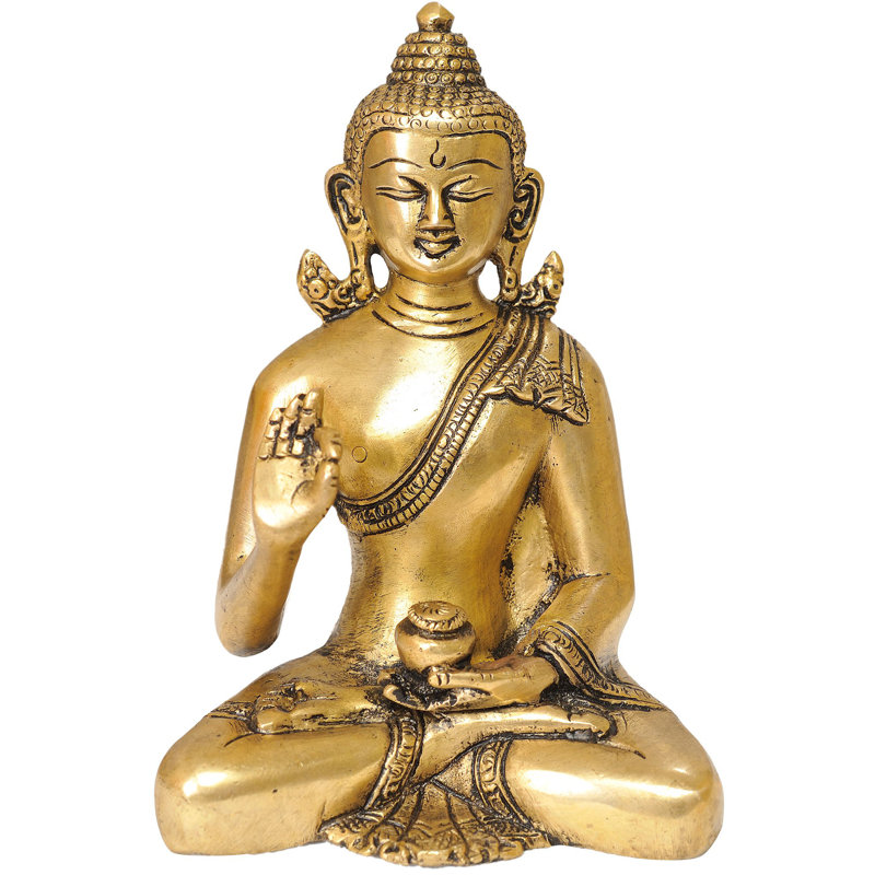 Figurine Bouddha prêchant, Or