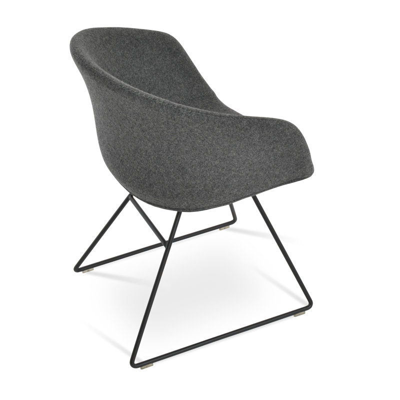 Fauteuil Tribeca, Gris foncé, Noir
