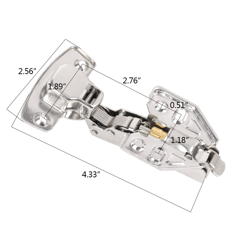 1/2" Overlay Face Frame Concealed Cabinet Hinge Soft Close for Cupboard Hydraulic (Set of 10)