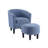 Anges Upholstered Barrel Chair with Ottoman-56593318