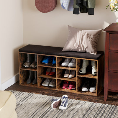 Adara Linen Blend Upholstered Storage Bench