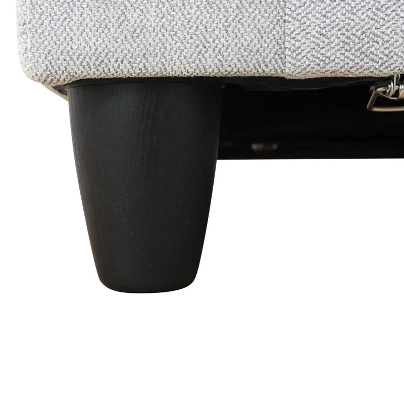 Joyate Upholstered U-Shaped Sectional with Ottoman Symmetrical, Light Gray