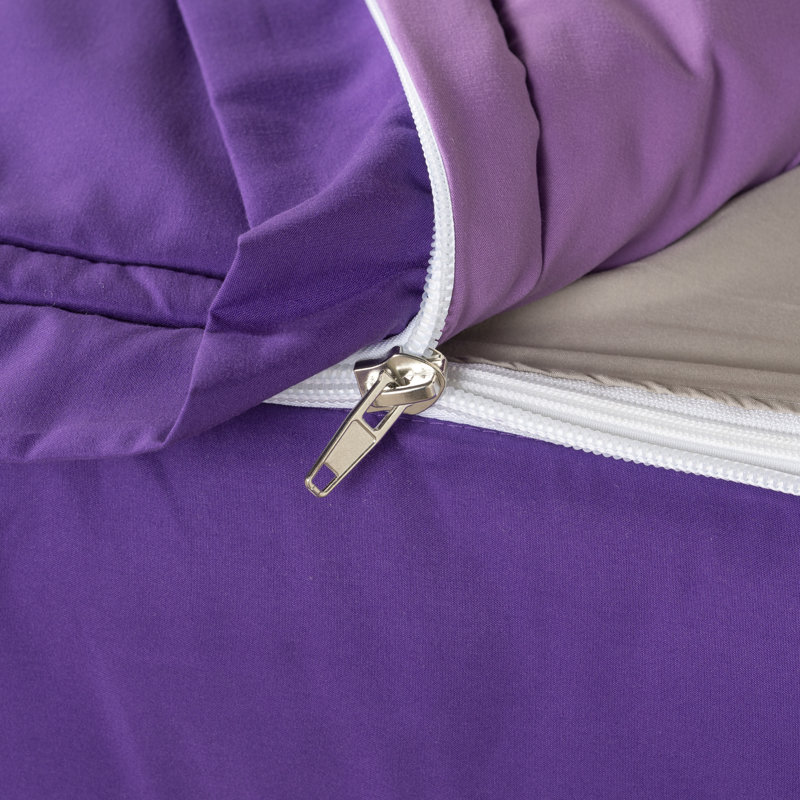  Bunkie Deluxe All-In-One Zipper Bedding Set, Twin, Purple