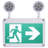 Running Man Green Combo Exit Sign/Emergency Light - 120/347V - 2HR Backup - Single/Dual Face - Universal Mounting - Wet Location - Low Temperature - Remote-Capable