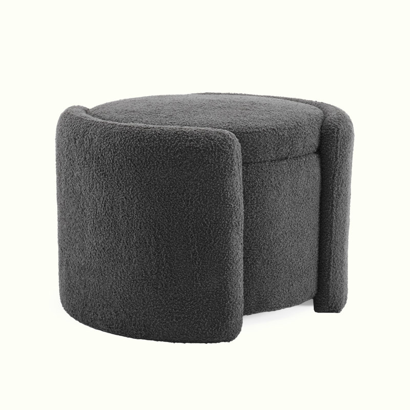  Repose-pieds avec rangement Rupe Lamb, Boucle gris