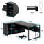 Bureau de direction en L 71 po avec armoire de rangement et tablettes (sans la chaise)-271782728