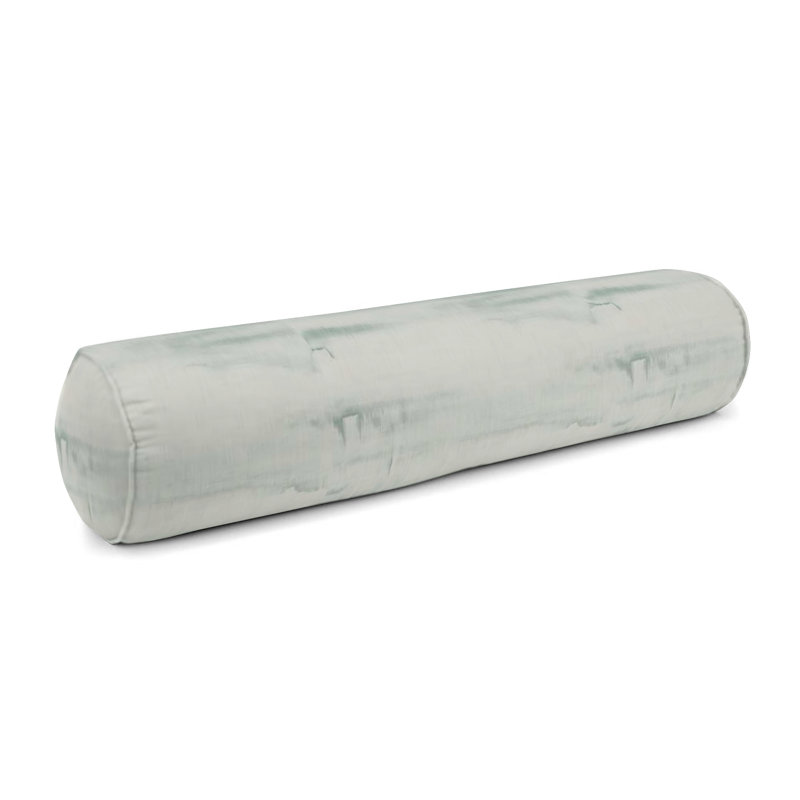 Down Blend Ombre Bolster Bolster Cushion, Aqua/White, 8" x 24"