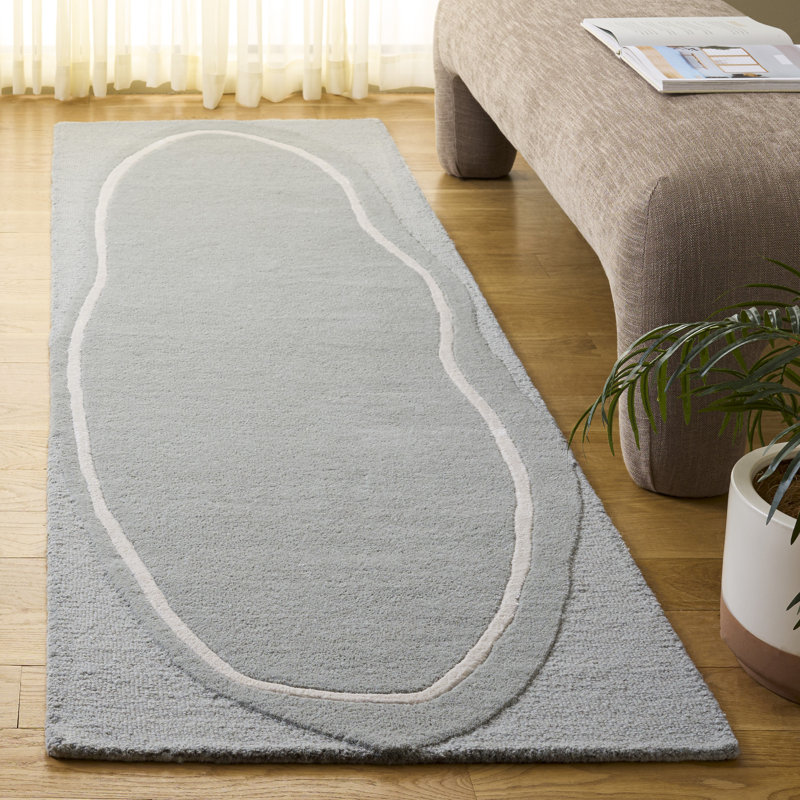 Laine touffetée à la main Fifth Avenue; Viscose Tapis d'intérieur en coton, Tapis de couloir 2 pi 3 po x 8 pi