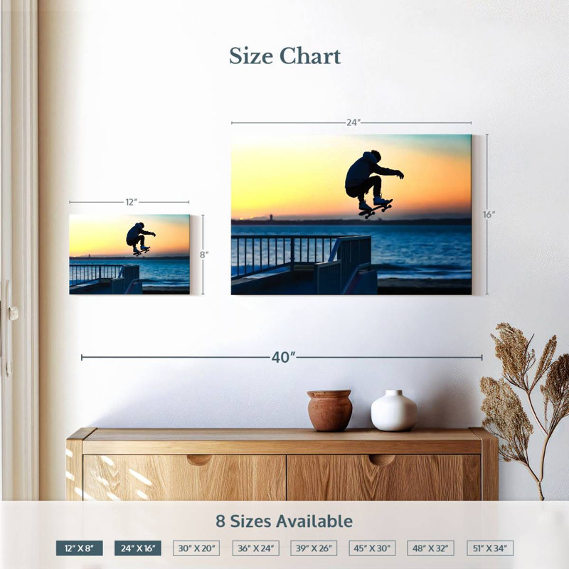 Beachside Skateboard Jump, H 16 po x l 24 po