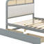 Lit plateforme avec lit gigogne et 2 tiroirs-897088499