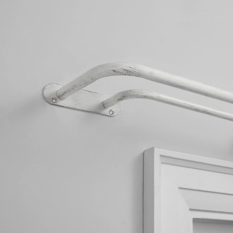 1 tringle à couteaux simple réglable Tariq, H 1 po x l 120 po x P 1 po, Blanc vieilli