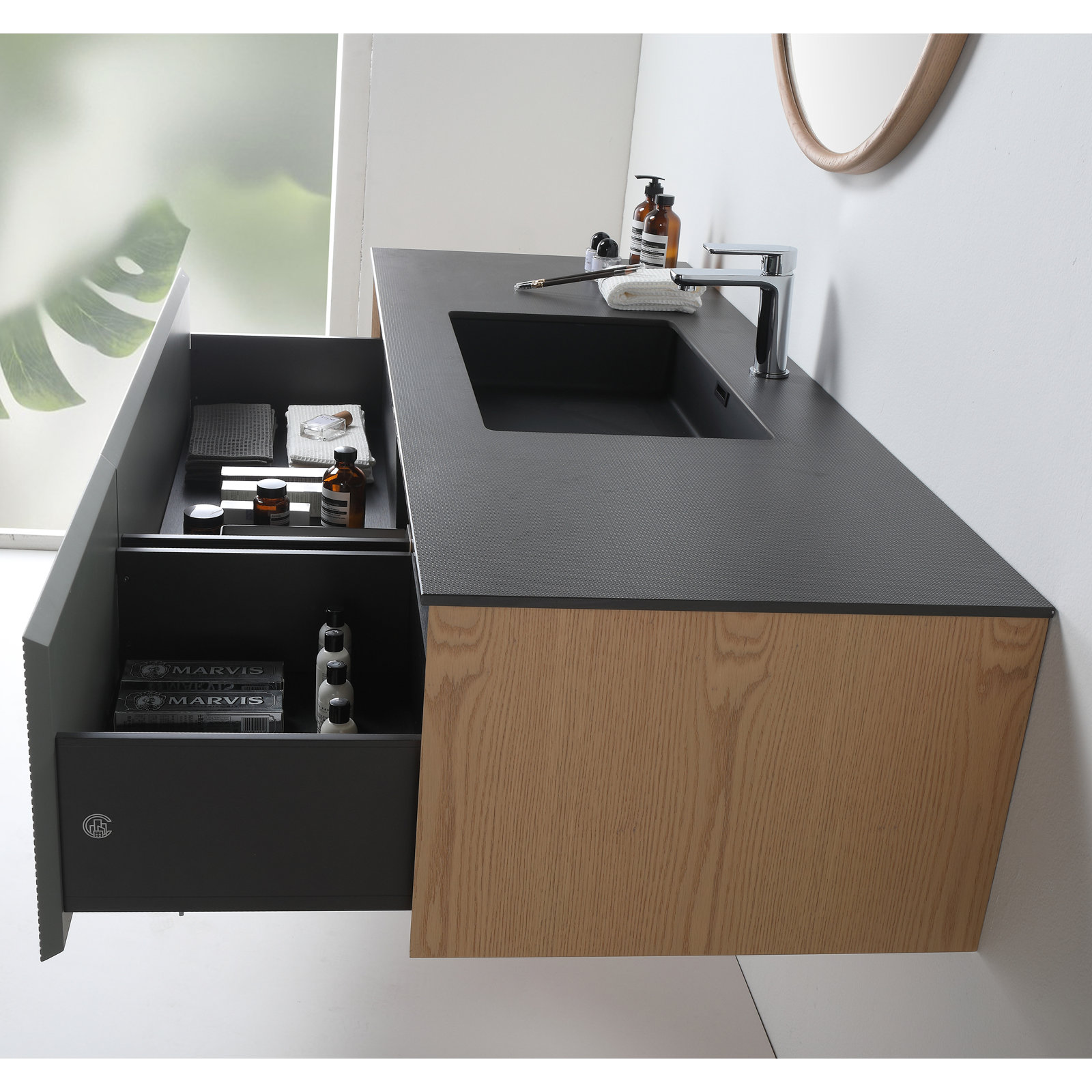 Diella 60 " Single Bathroom Vanity, Sage Green