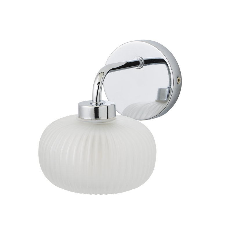 Angenetta Glass Armed Sconce, Chrome, No