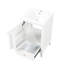 Meuble-lavabo blanc de 20 po avec lavabo, porte à fermeture douce, support de rangement, tiroir, tableau de haute qualité, finition peinte, forme rectangulaire, montage autoportant, installation de lavabo simple de 20 po en blanc