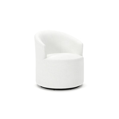 Fauteuil demi-tonneau pivotant rembourré Deryn