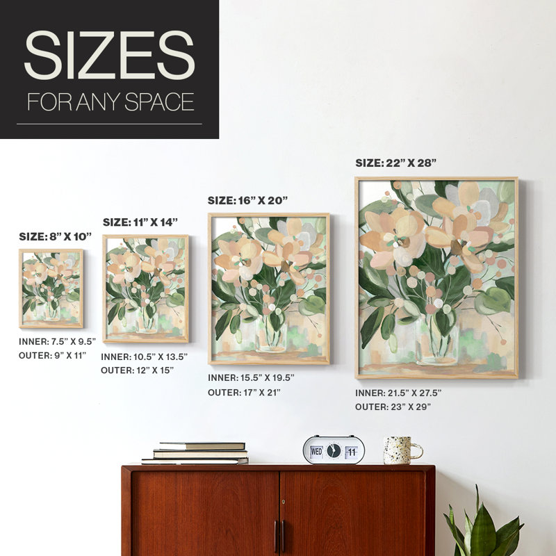 Tropical Sass Framed Print - Solid Wood, Natural, 11" H x 9" W