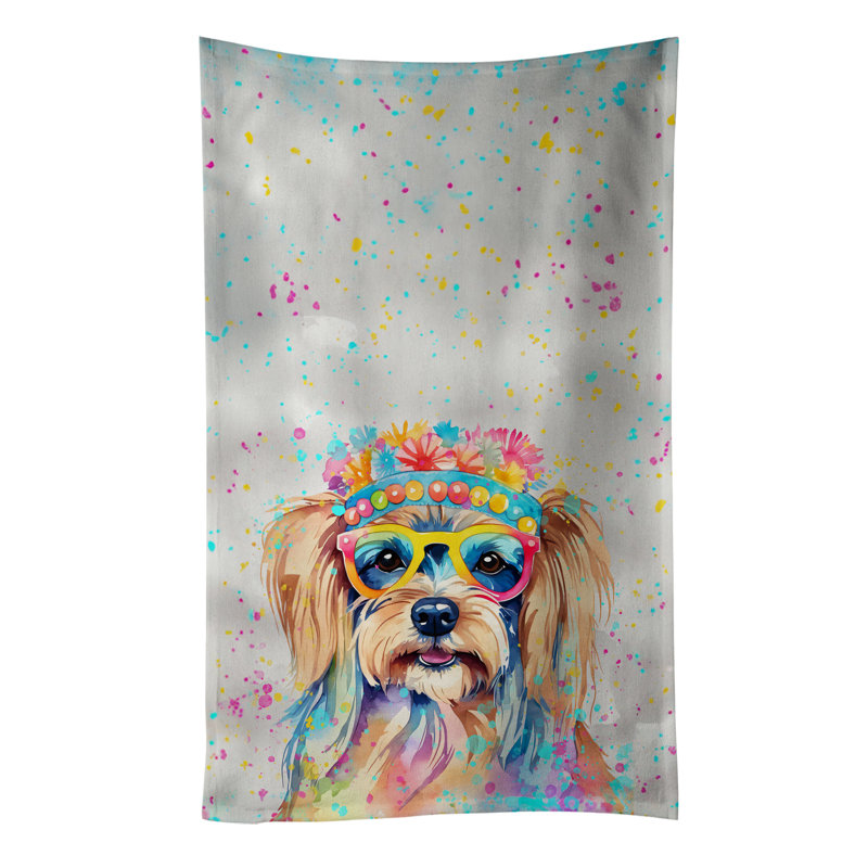 Serviette de cuisine Yorkshire Terrier Hippie Dawg