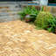 20 carreaux de terrasse imbriqués à carreaux, plancher carré en bois franc d'acacia jaune 12 "x 12" pour patio, banc, bord de piscine