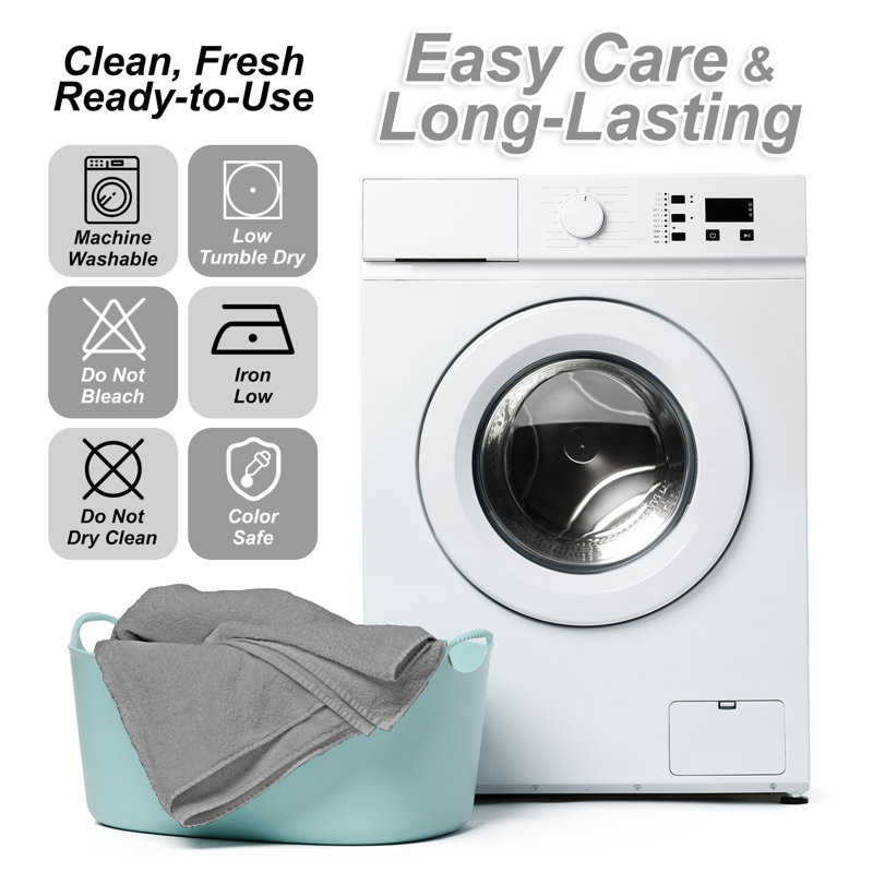 100% Cotton Ultra Light Washcloth, Grey