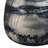 Sculptural Glass Table Vase Home Tabletop Decor - Artistic Round Tall Flower Vase Accent for Living Room or Bedroom Display - Blue & Ivory-197200984