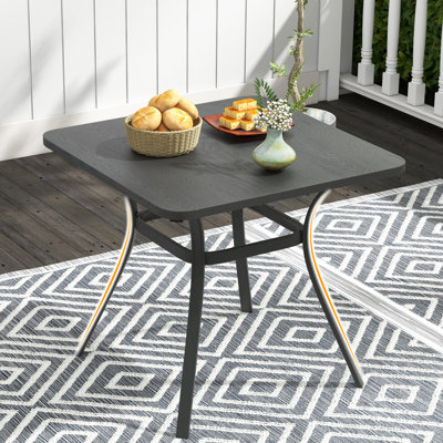 Square Metal Outdoor Dining Table , 80cm W 80cm D