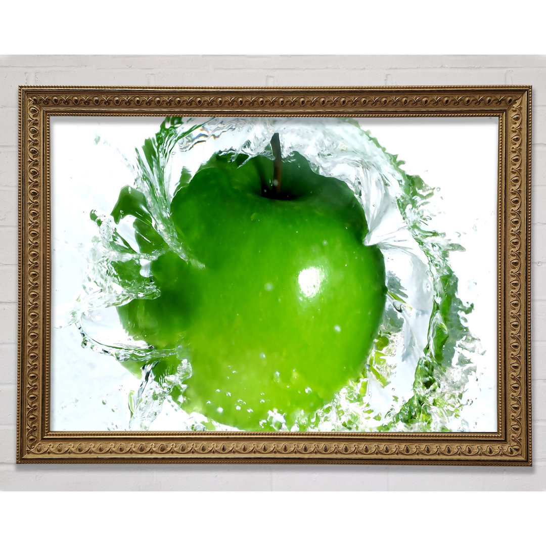 Apple Water Splash - Einzelner Bilderrahmen Kunstdrucke