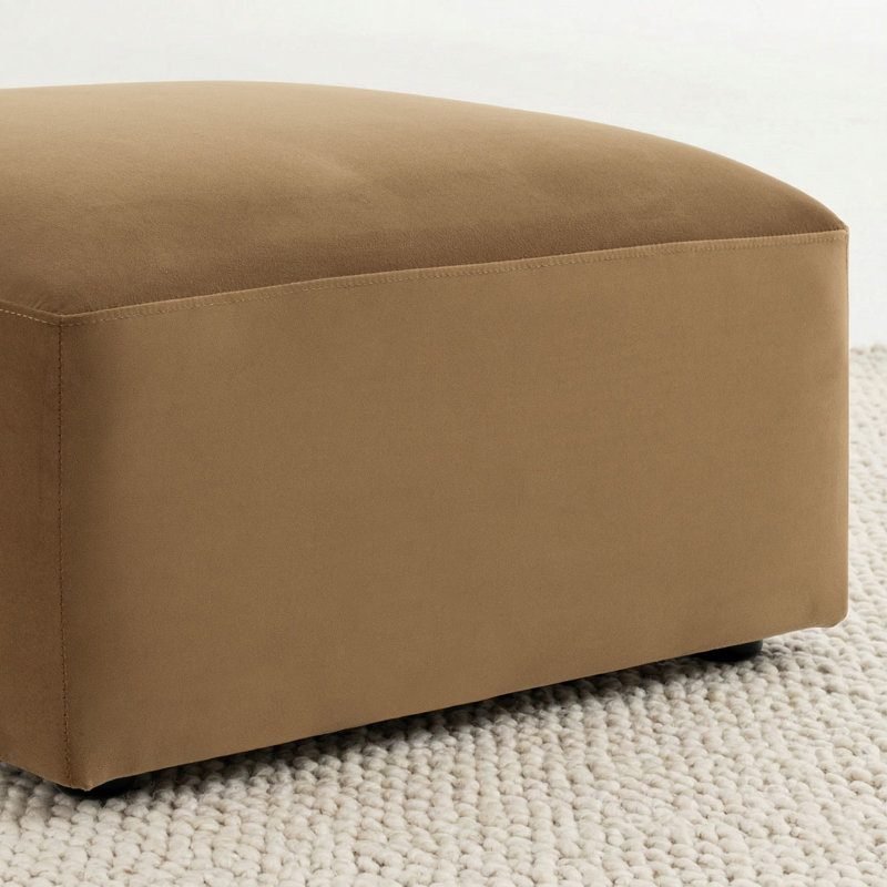 Canapé modulaire surdimensionné en velours Modular Performance, Velours brun clair