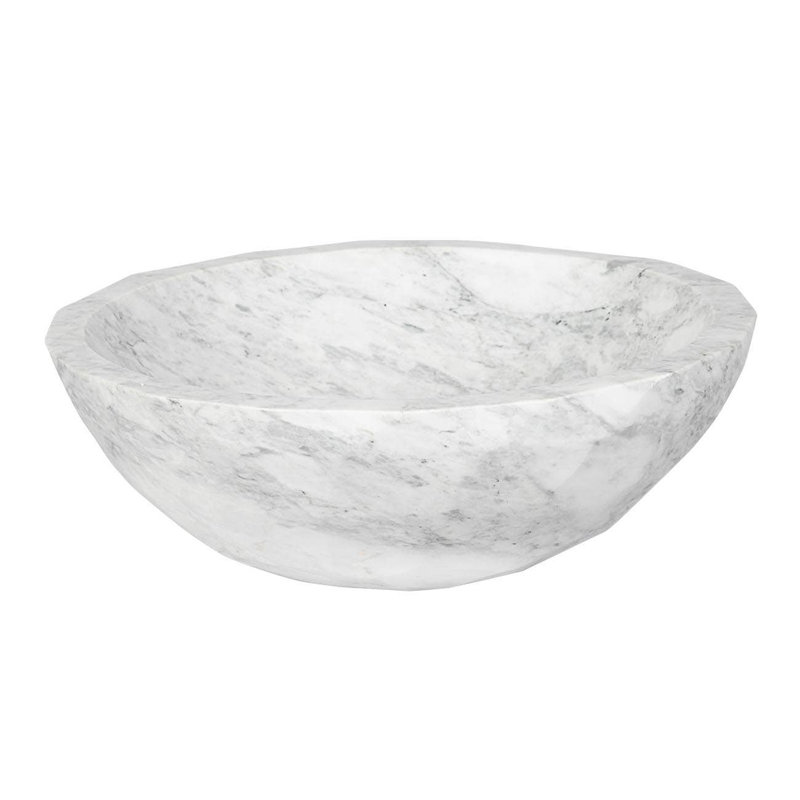 Chevington Rembrandt Marble Vessel Sink 16.73'' Marble Circular Bathroom Sink