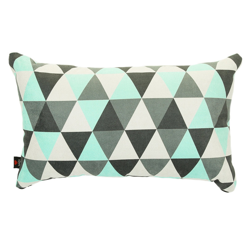 Migrati Geometric Rectangular Cushion, Teal