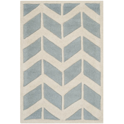 Deedie Hand Tufted Wool Chevron Rug