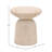 Round Concrete Outdoor Side Table , 16.6'' in. W 16.5'' in. D