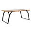 Table de salle à manger moderne en bois de style industriel avec lattes, l 70,41 po x P 36,16 po, H 29,97 po