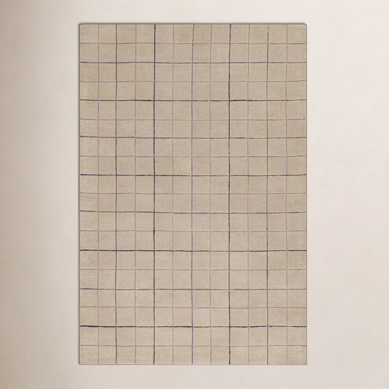 Mallory Gray Hand Tufted Area Rug, Rectangle 8' x 10'